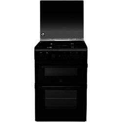 Indesit ID60G2K Freestanding Gas Cooker, Black